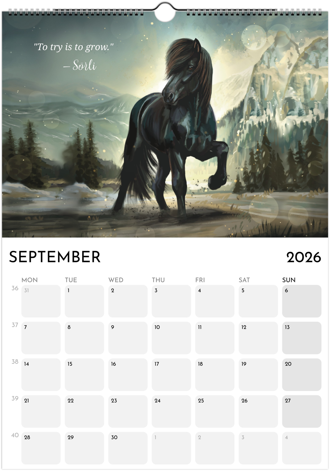 Calender A4, Messages from the horses