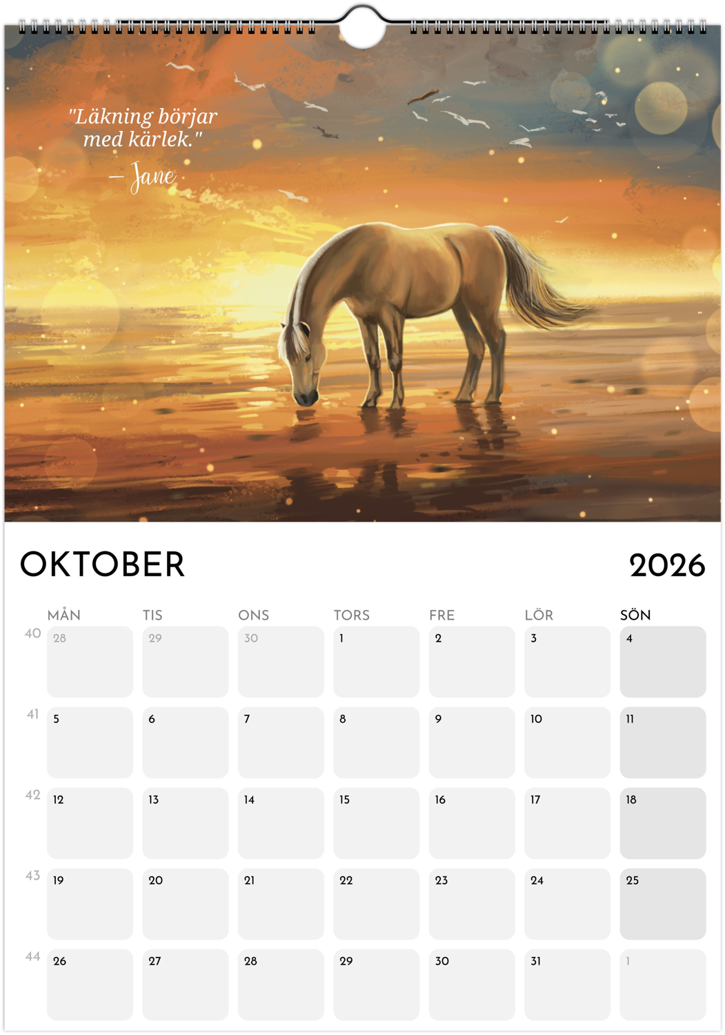 Kalender A4 Hästarnas Budskap