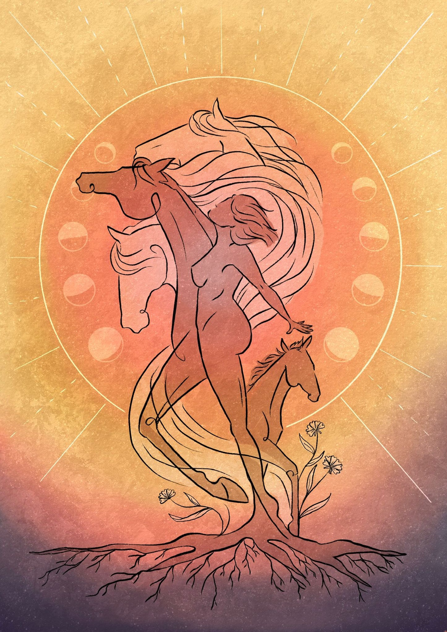 Winter solstice ceremony with the medicine of horses