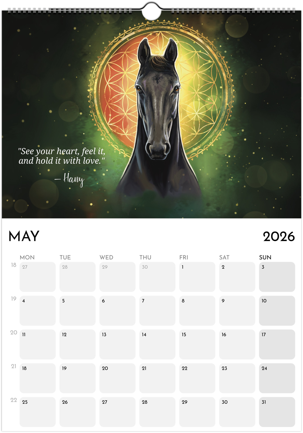 Calender A4, Messages from the horses
