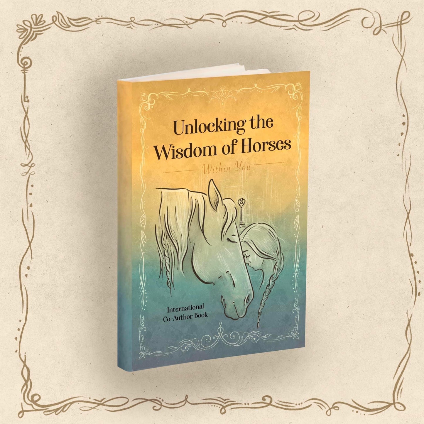 Package deal: Oracle card- deck and the book "Unlocking the wisdom of horses within you" ENG